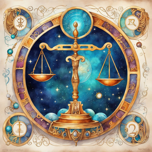 Libra Scales Zodiac Sign Digital Art by Anna W - Pixels