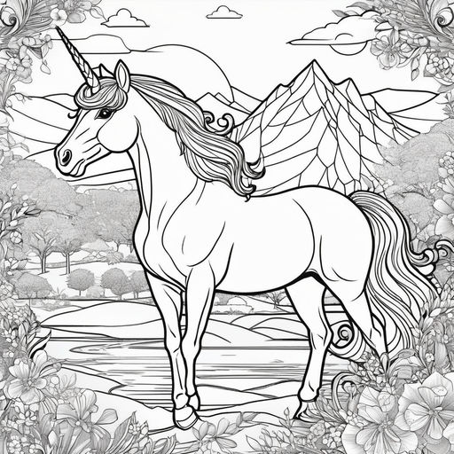 Unicorn Coloring Book: For Kids Ages 4-8 (US Edition) (Silly Bear Coloring  Books)