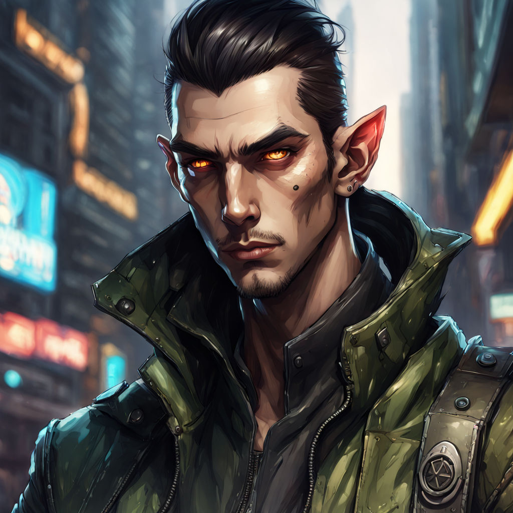 shadowrun; male; elf; punk ganger, mohawk  Shadowrun, Cyberpunk rpg, Sci  fi character art