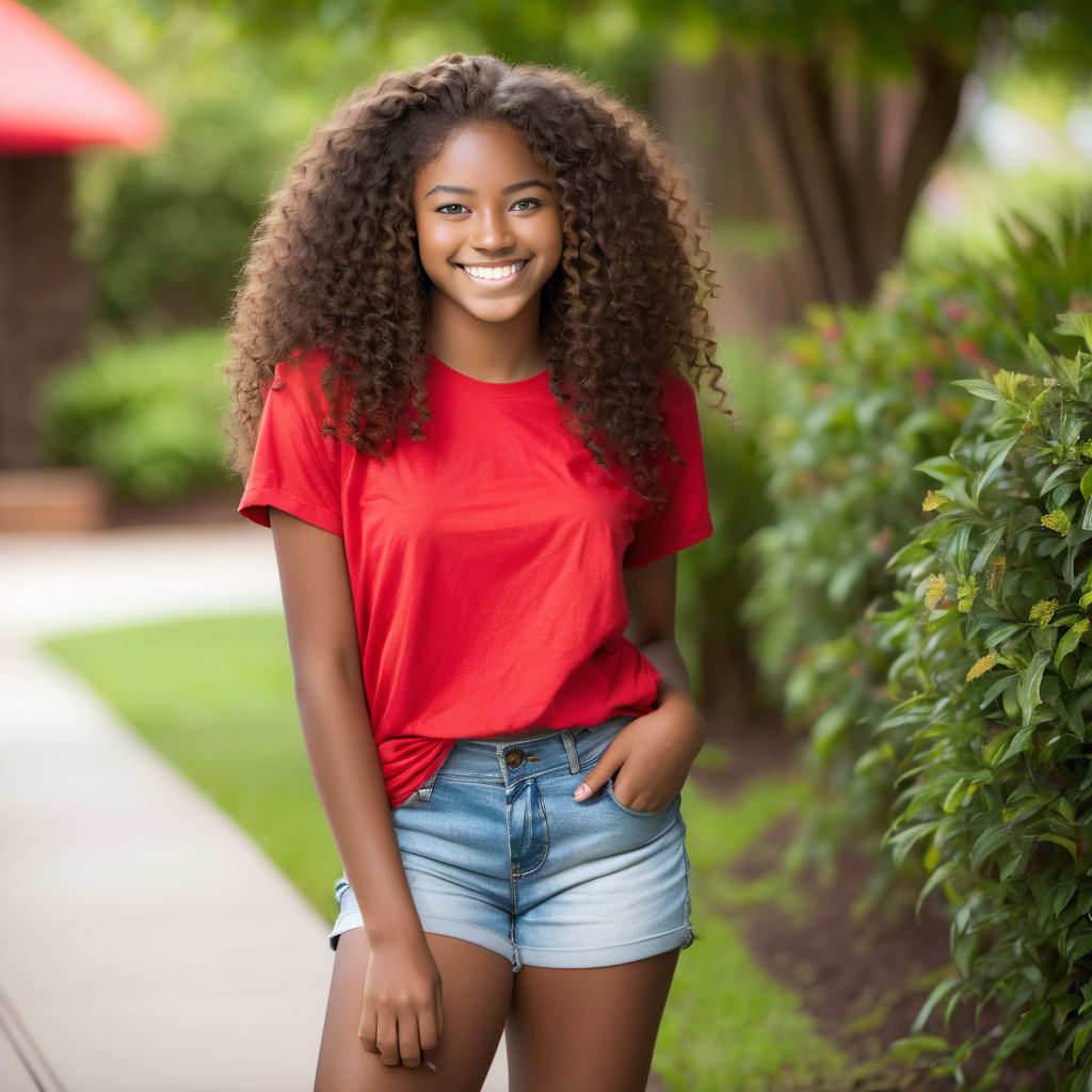 Ghanaian female. cheerful stylish college girl - Playground