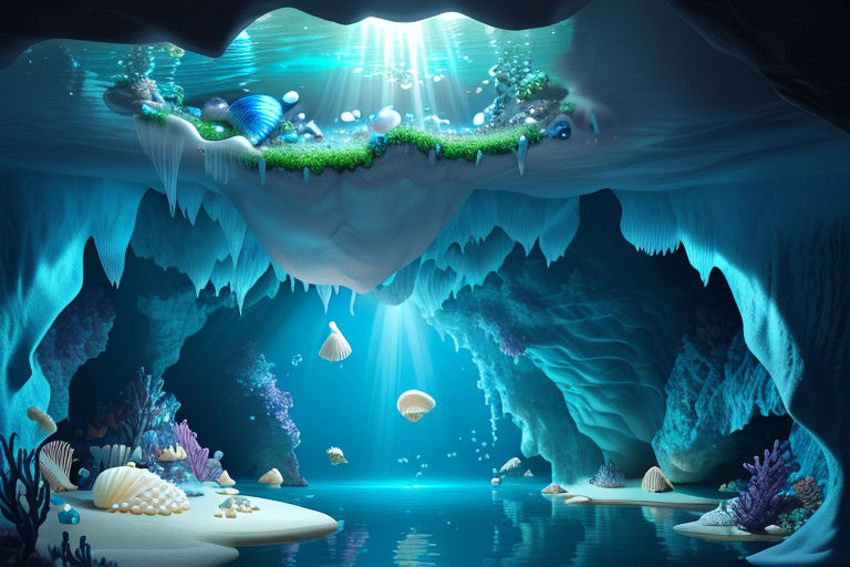 underwater cave clipart