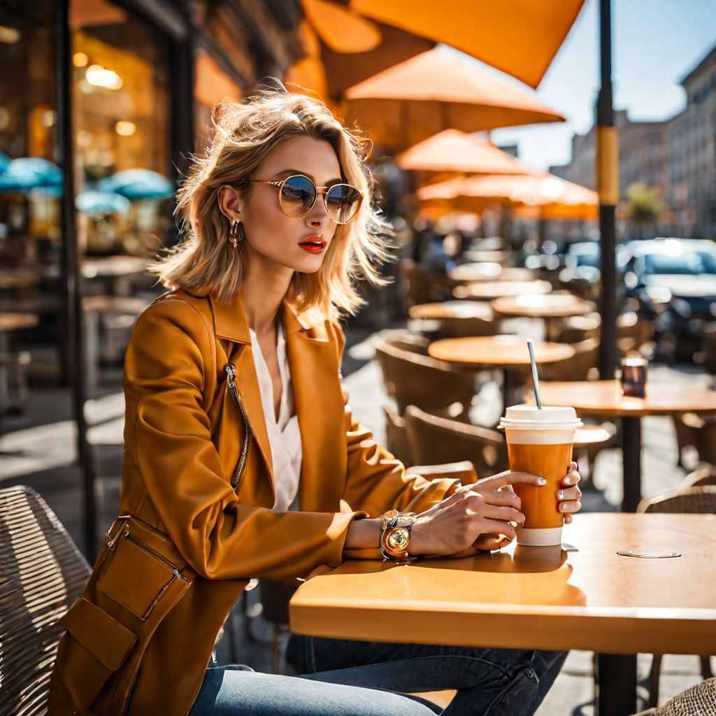 Fashion Young Girl Blogger Dressed In Stylish Striped Shirt And Red  Trousers Poses On The Background Of White And Blue Wall Stock Photo,  Picture and Royalty Free Image. Image 124893953.