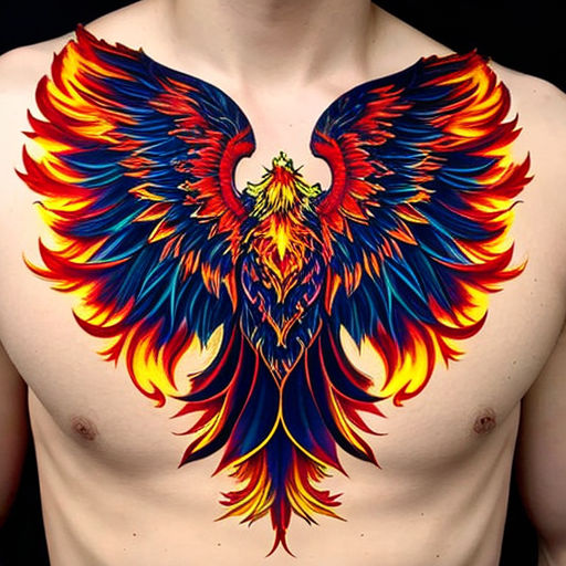 upper arm to chest Rising phoenix tattoo | 13 Tattoo Designs for a business  in Portugal