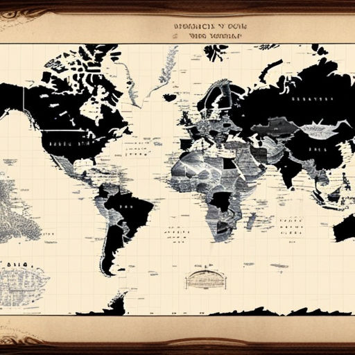world religions map black and white