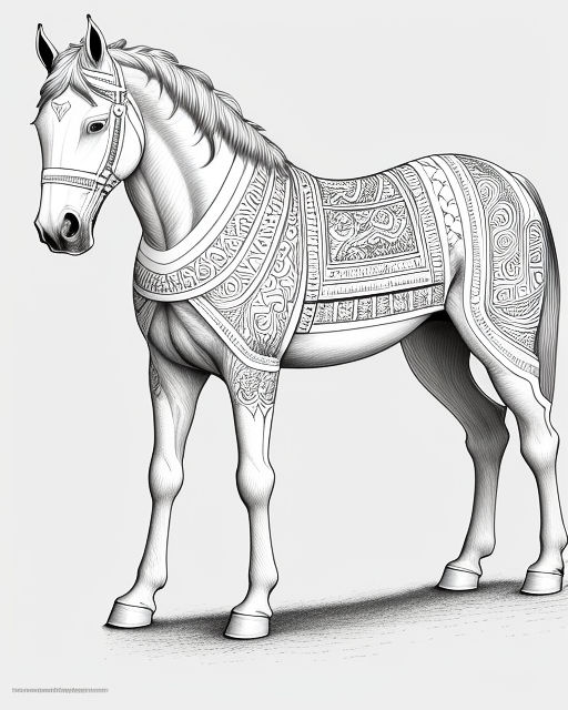 arabian horse coloring pages