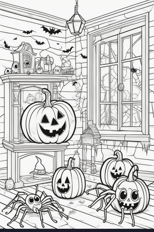 outline art for adults coloring book cute halloween coloring pages