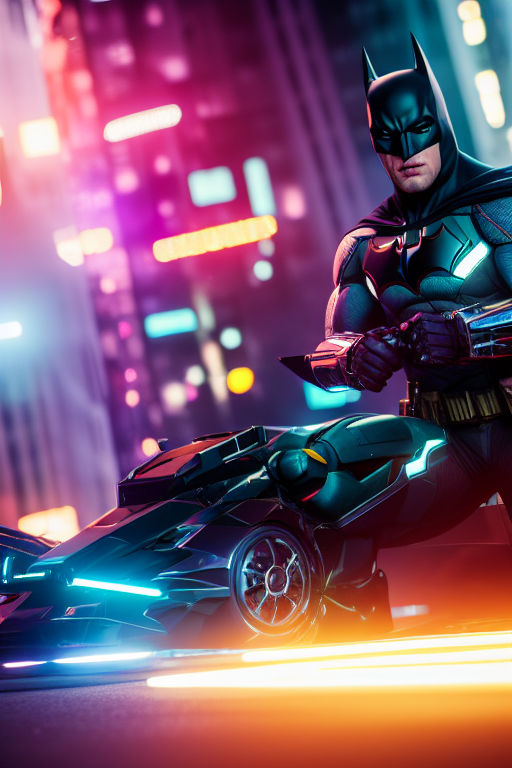 Batman Wallpaper 4K, Cyberpunk, Batmobile, Neon