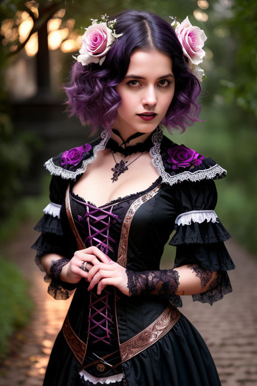 romantic goth hair