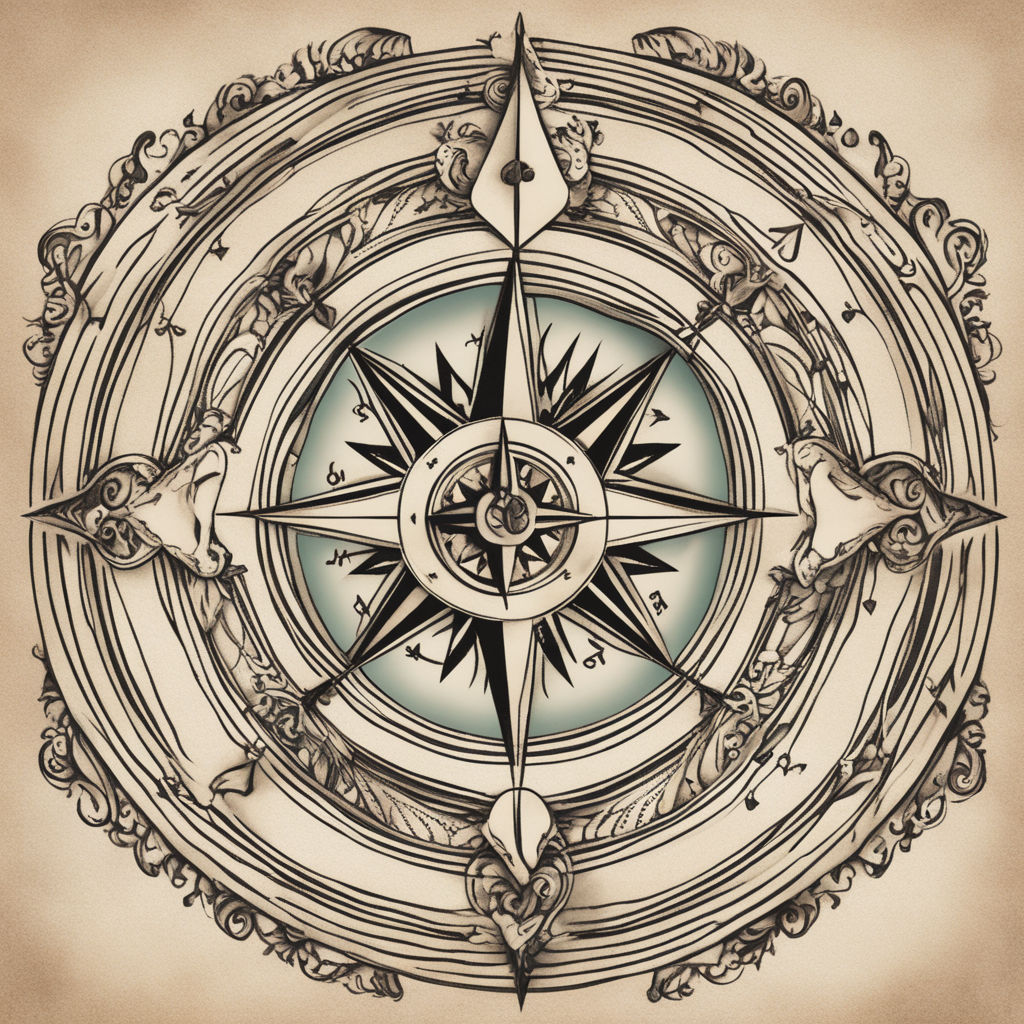 old compass tattoo