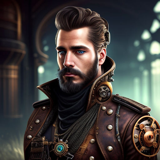 steampunk man art