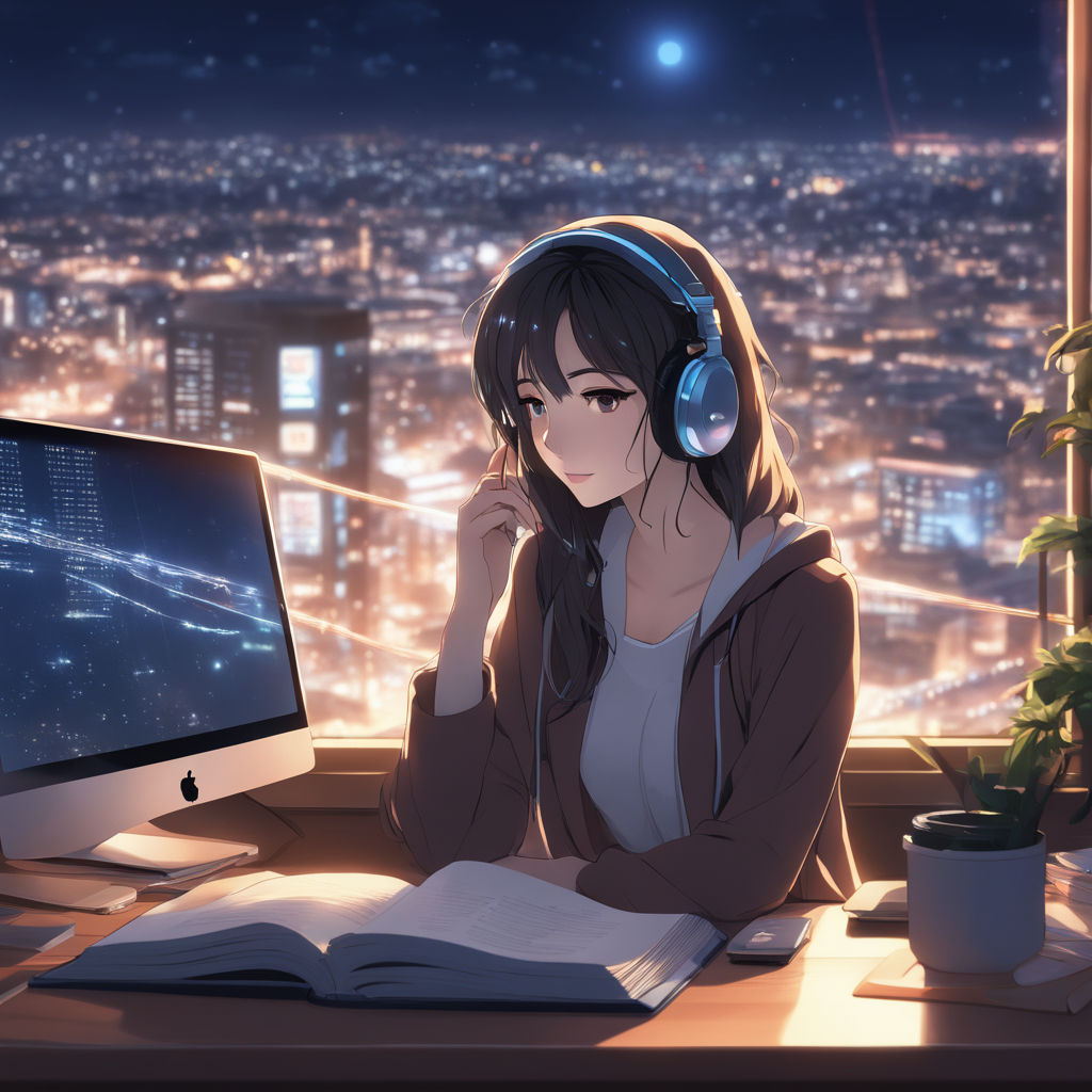 Download Aesthetic Anime Boy Icon Listening To Music Wallpaper |  Wallpapers.com