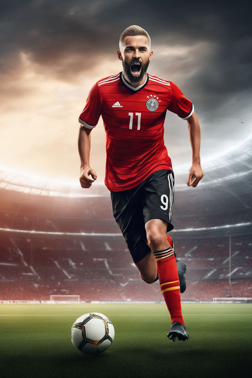 ArtStation - Mens Soccer Brown and Black Jersey Player-10