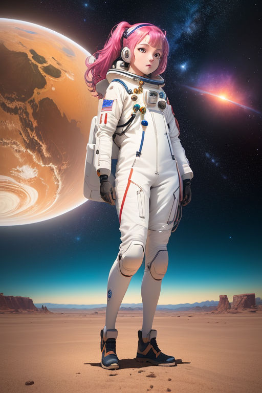 space suit drawing anime