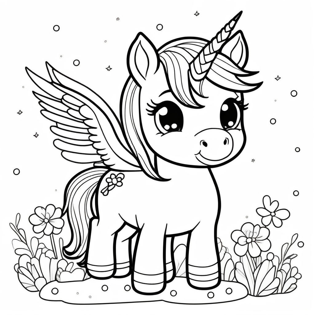 unicorn drawings with wings easy