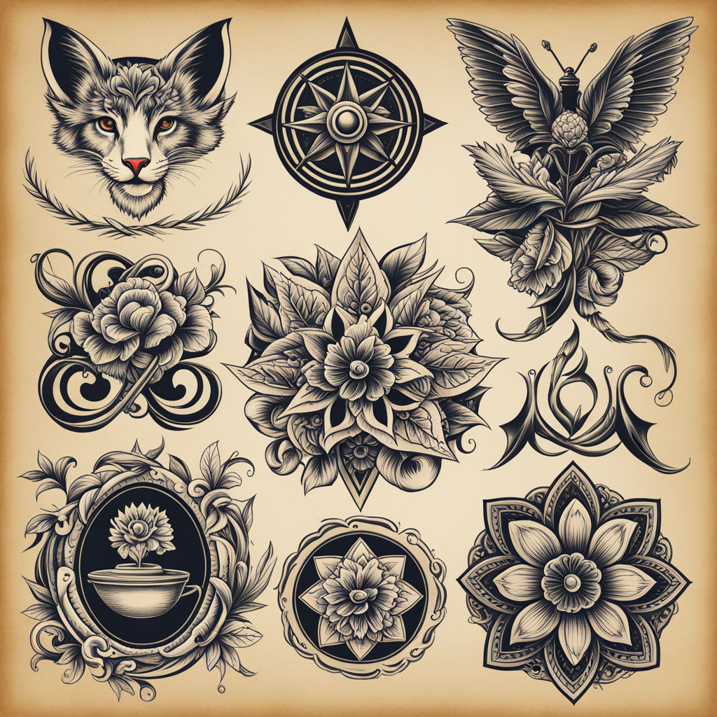 Buy American Traditional Temporary Tattoo Pack Online in India - Etsy