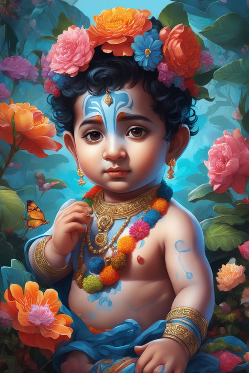 animated baby lord krishna wallpapers