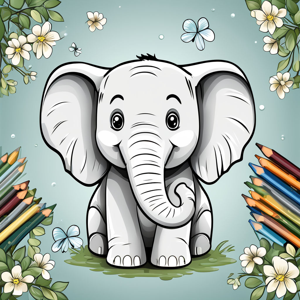 Baby Elephant Playing with Mummy Painting | PeakD