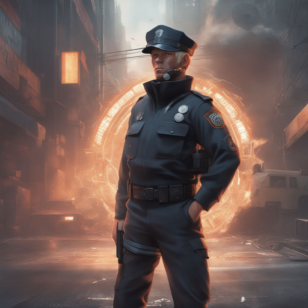 Black Steampunk man as a cop - AI Generated Artwork - NightCafe