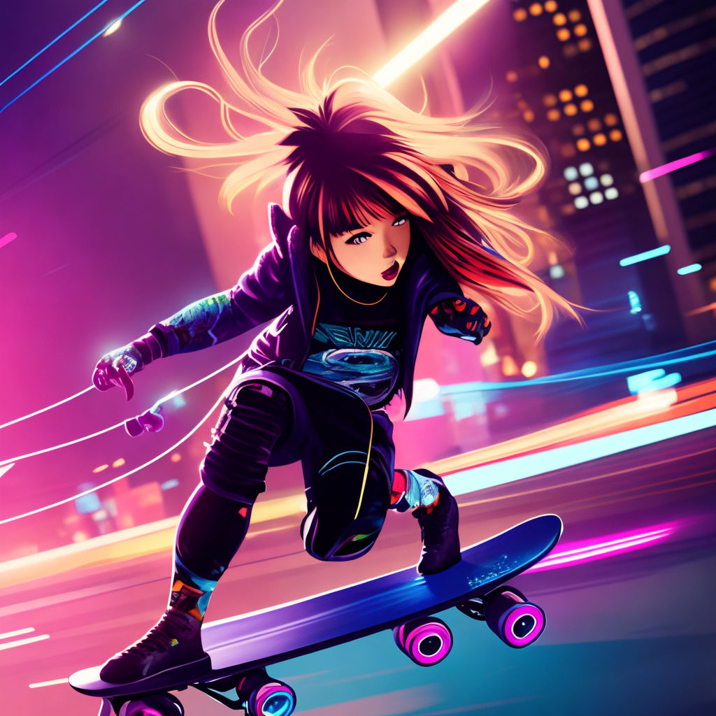 Skateboard Girl Anime Wallpaper | Anime, Character art, Skateboard girl