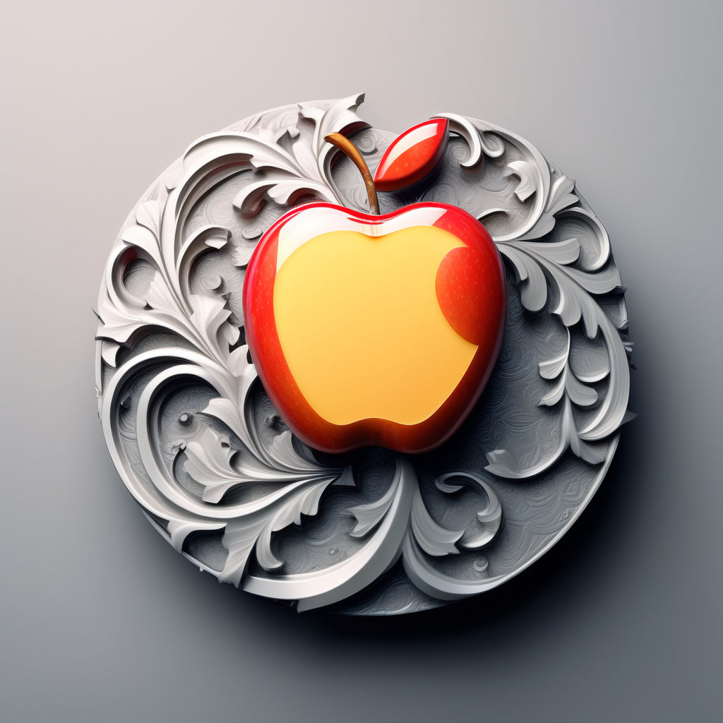 Premium PSD | Apple logo icon 3d render