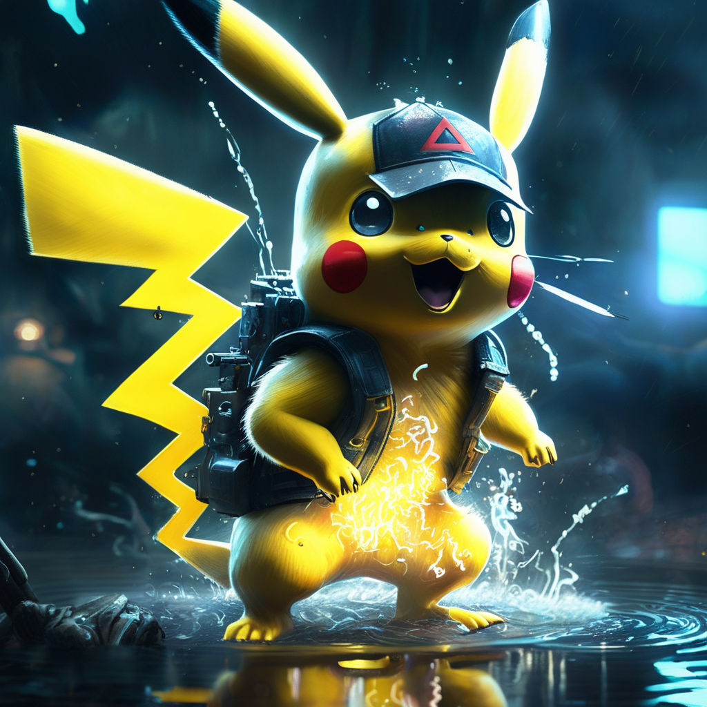 Pikachu Baby Left in the Woods · Creative Fabrica