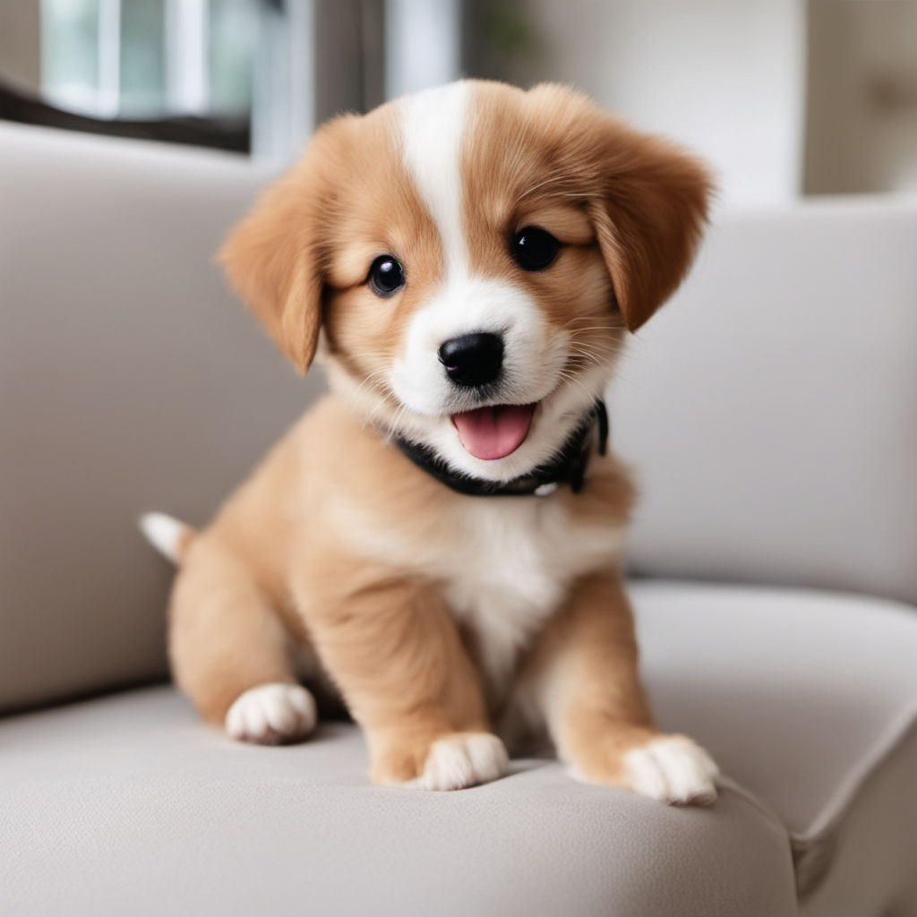 excited happy puppy