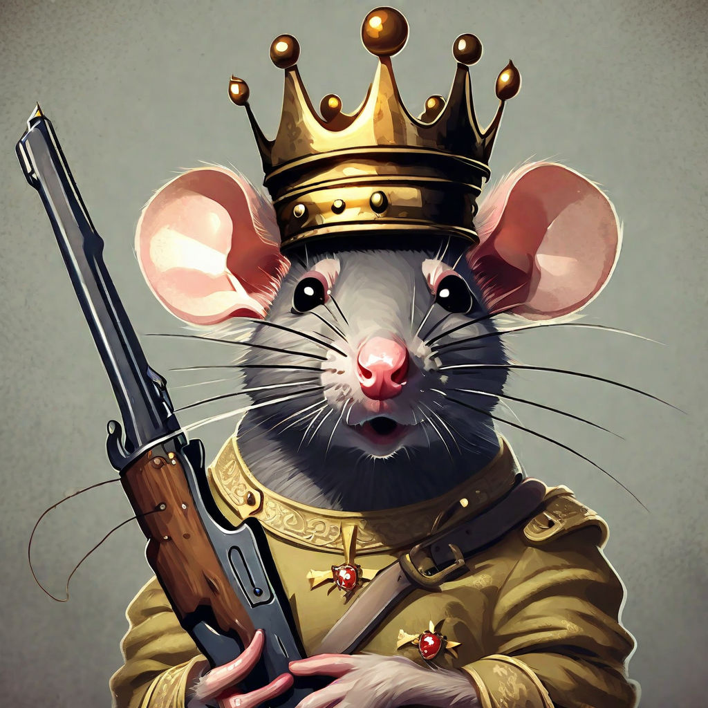 rat wearing crown - Playground