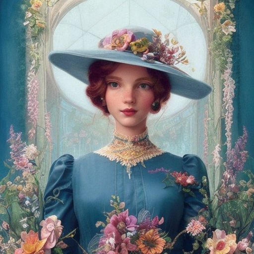 Marie Antoinette Inspired Painting // An Elegant Lady with Roses