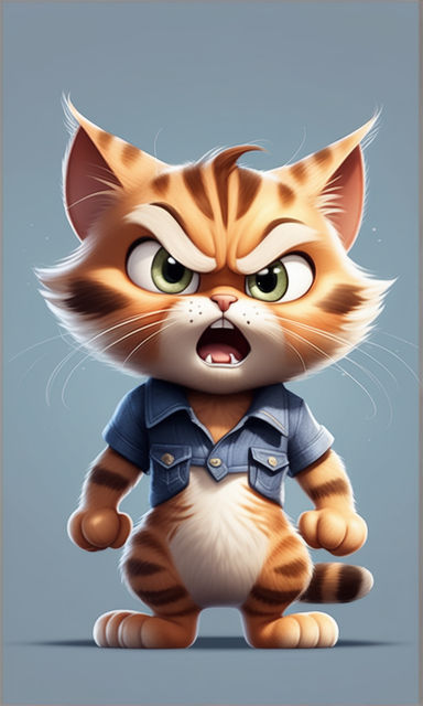 ArtStation - Cute kitty vs angry kitty
