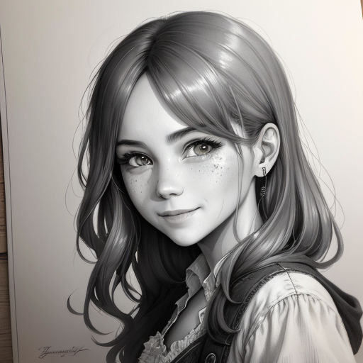 realistic girl drawing color