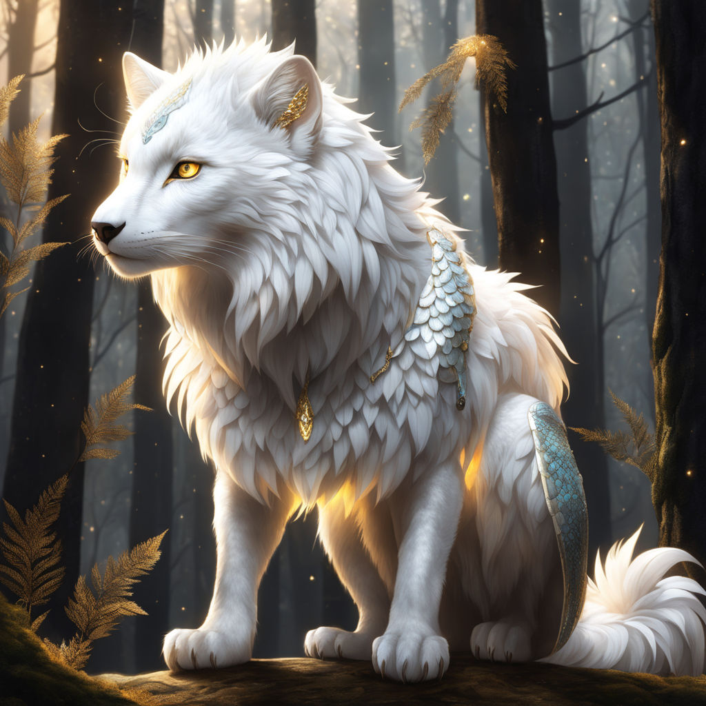 anime white wolf