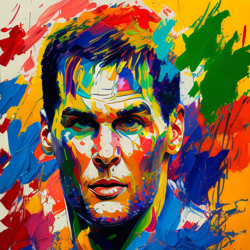 Leroy Neiman Tom Brady painting