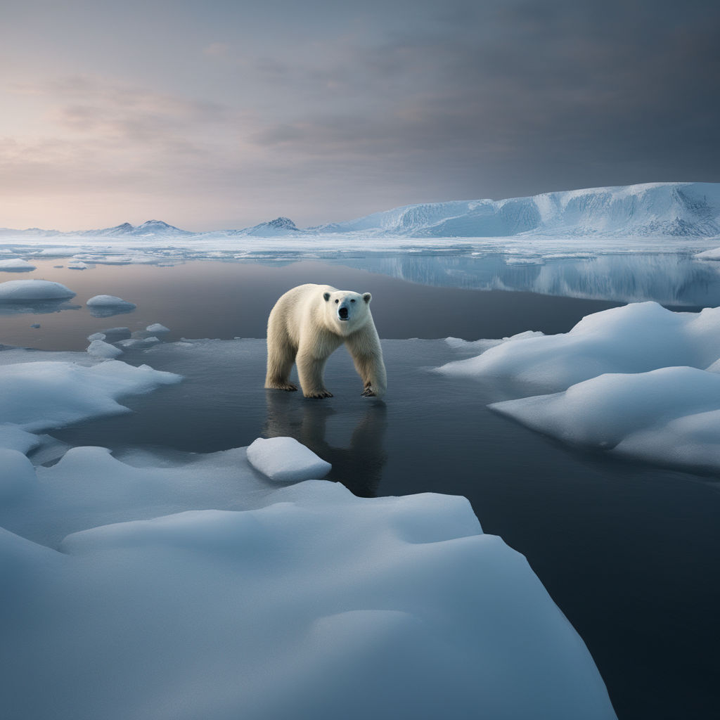 Polar bear sleeping on tiny iceberg drifting in Arctic sea captured in  heartbreaking photo