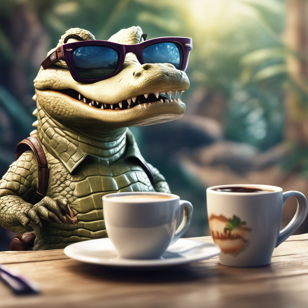 Funny Alligator Wearing Sunglasses in Studio with a Colorful and Bright  Background. Generative AI Stock Illustration - Illustration of reptile,  funny: 277722298