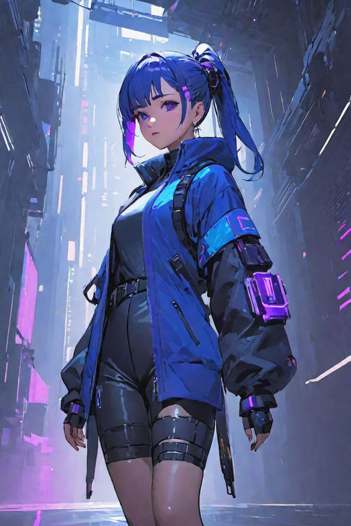 Anime, mystic, girl, cyberpunk, psycho, full hd