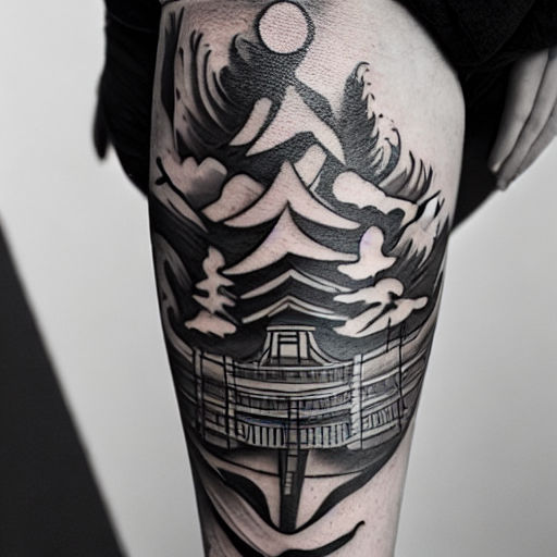 Pagoda tattoo by Suki Lune  Tattoogridnet