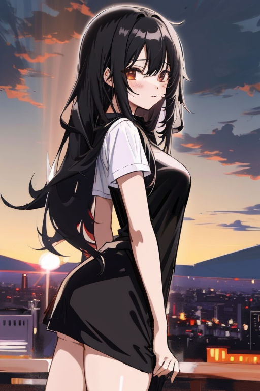 Athah Designs Anime Date A Live Girl Black Hair Long Hair Heterochromia  Kurumi Tokisaki School Uniform 1319 inches Wall Poster Matte Finish   Amazonin
