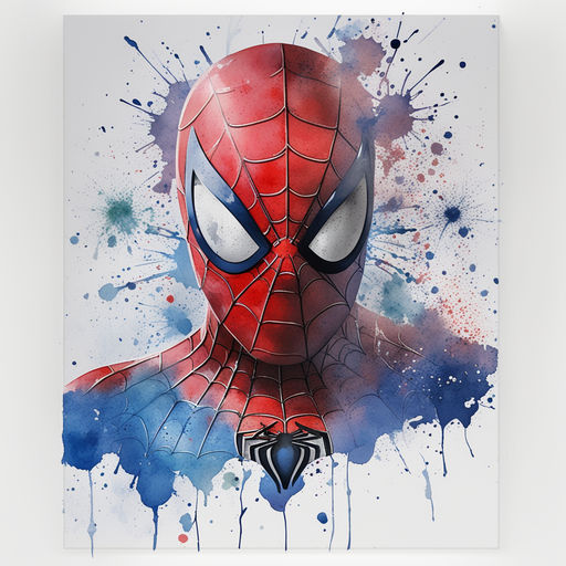 superhero splatter art