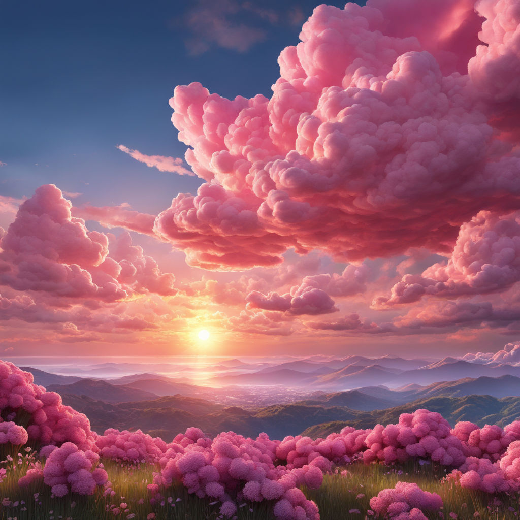 cotton candy cloud background