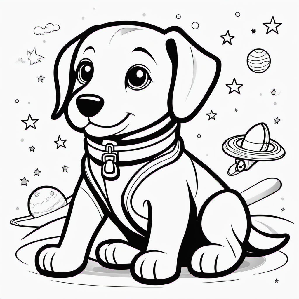 Premium Vector | Cute puppy dog outline coloring page for kids animal  coloring page