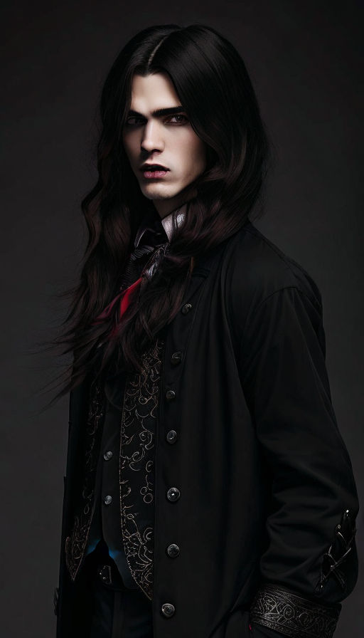 Vampire  Goth guys, Long hair styles men, Male vampire