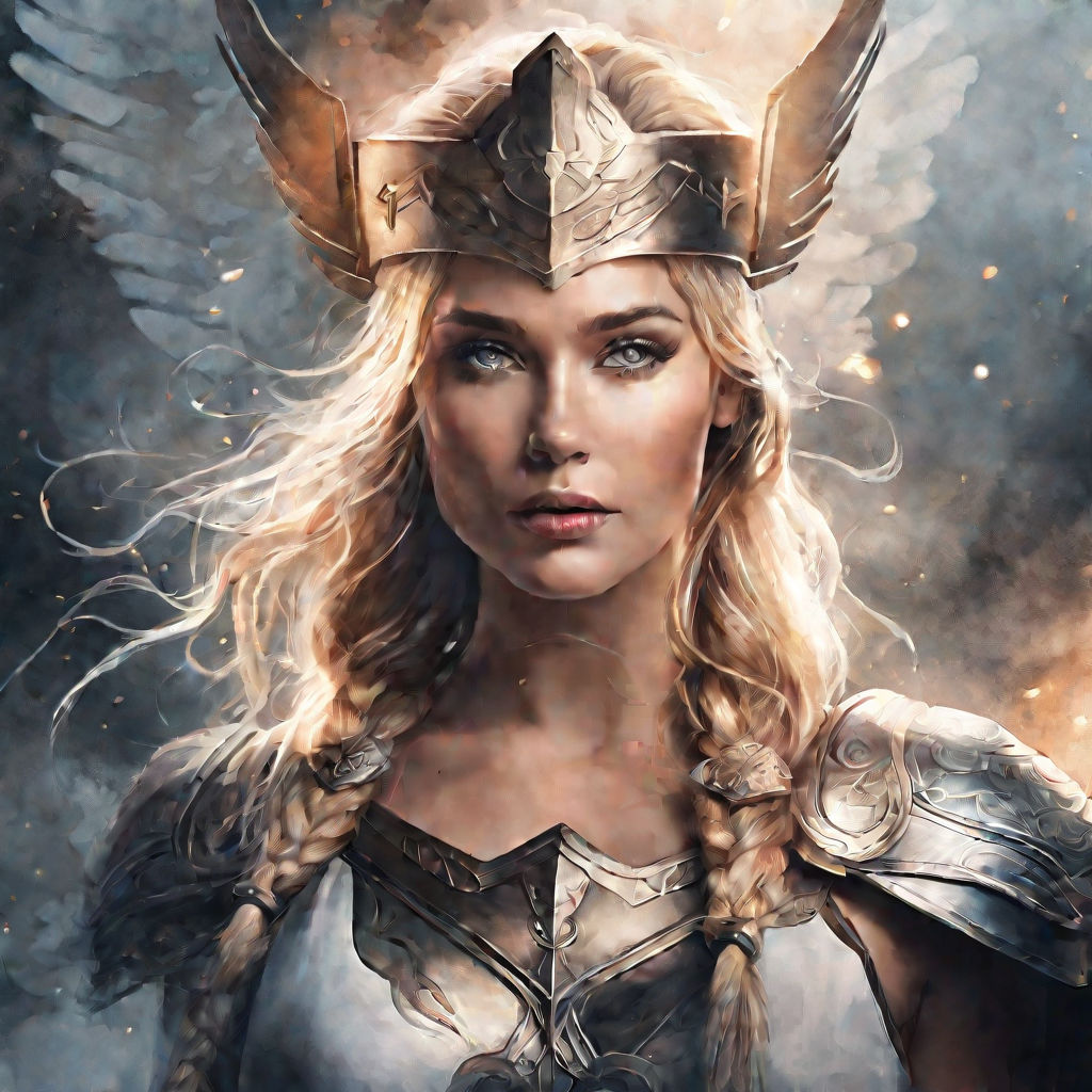 gorgeous Valkyrie, Norse Mythology, cinematic light