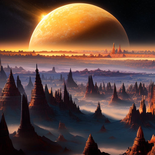 sci fi alien planets landscape