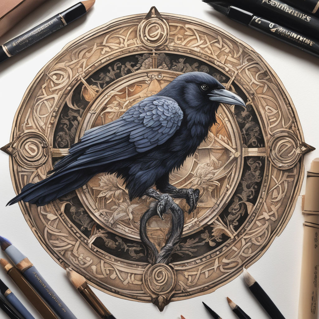 Crow Tattoo Blueprint Collection – IMAGELLA