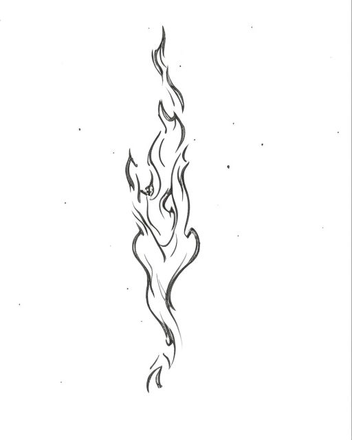 Tribal Fire Flame Tattoo Vector Illustration Stock Vector Image  Art   Alamy
