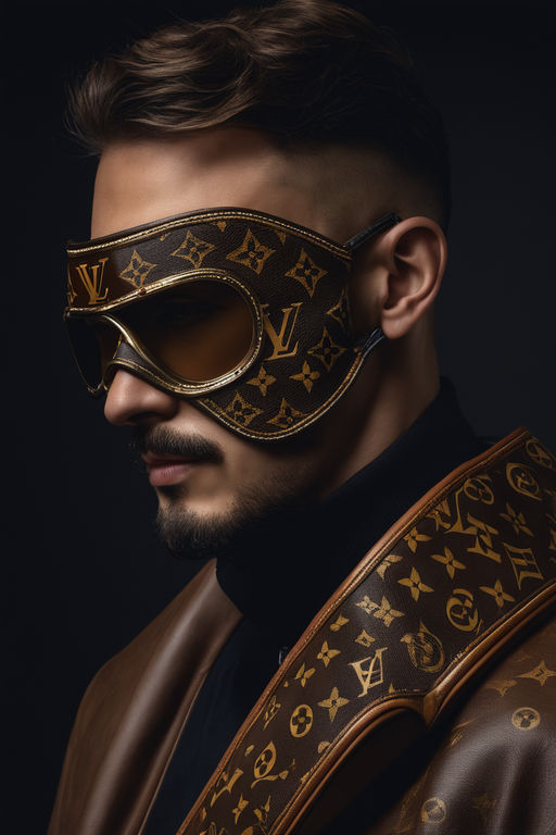 Mortal Kombat Fashion : man wearing Louis Vuitton monogram concept mask,  renaissance period, hyper realistic v--5, 8k, 8mm lens, trending on  artstation, sharp focus, studio photo, intricate details, highly detailed,  by greg