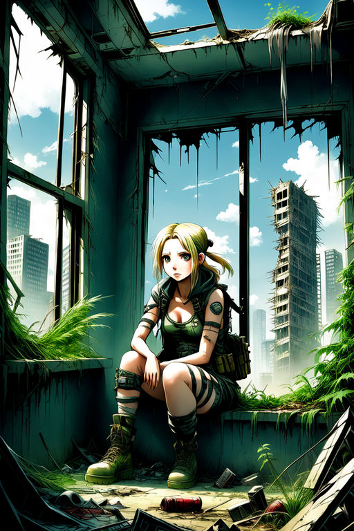 Current world events inspired me to make some post apocalyptic 1080p art  with cute anime girls. : r/StableDiffusion