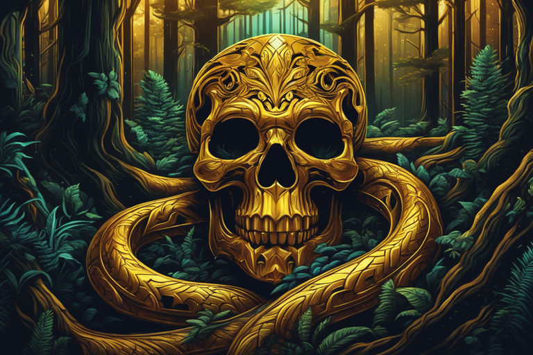 skull and snake wallpaper