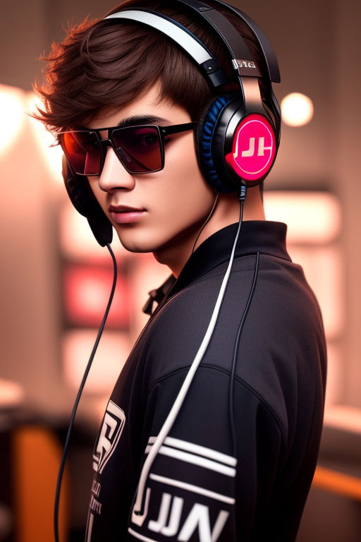 wearing sunglasses and headphone - Playground