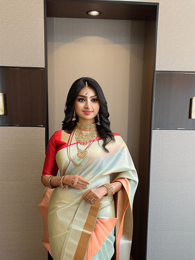 wearing silk transparent saree - Playground